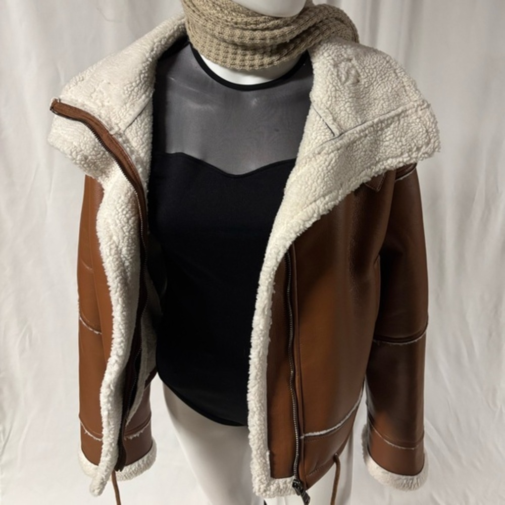 Brown Shearling Women's Jacket